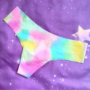 VS PINK • Pastel Watercolor No Show Thong Panty